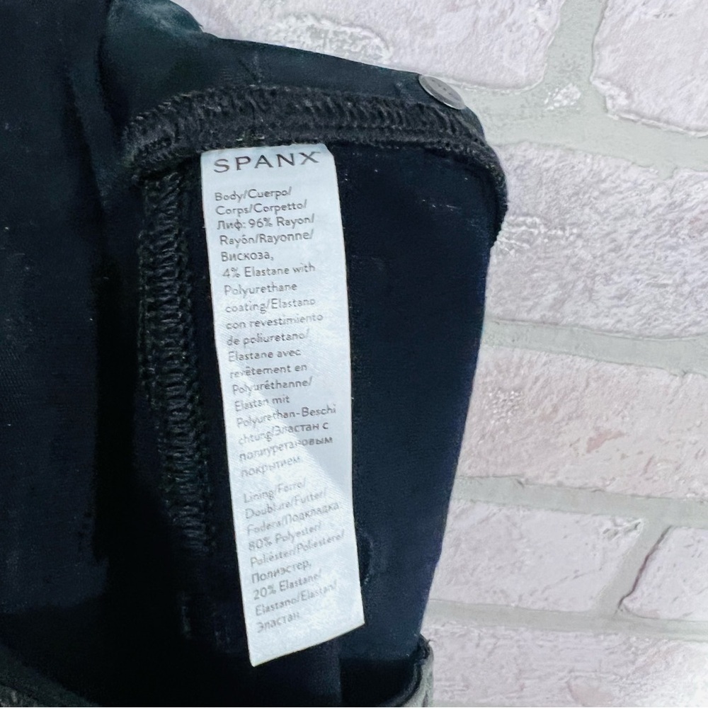 SPANX Black Skinny Faux Leather-Look Skinny Jeans in Noir Size M - Picture 10 of 10